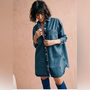 Sezane Sofie Denim Dress NWT